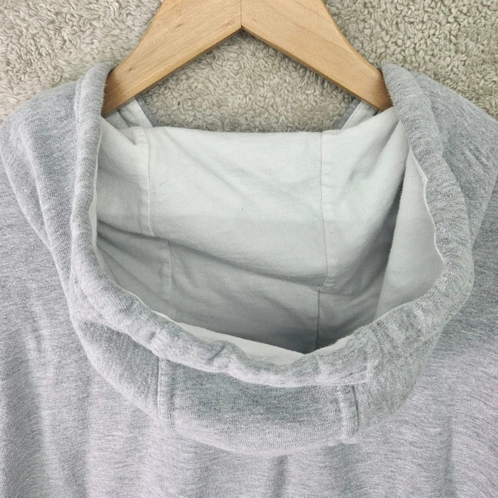 The North Face Hoodie XXL Gray Full Zip Fleece‎ Lined Logo Sweatshirt Oversized